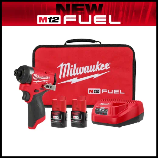 Milwaukee M12 FUEL 1/4" Hex Impact Driver Kit from Columbia Safety